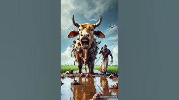 The cow warreped in millions of zombies 😭 saved by farmers ,#ai #trending #farmer #humanity