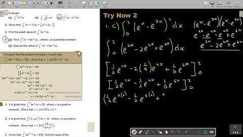 12 2  Further Integration   Integration of Exponential Functions   Part 2
