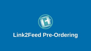 Link2Feed Pre-Ordering