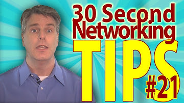 Pitch for Success 30 Second Networking Tip No 21