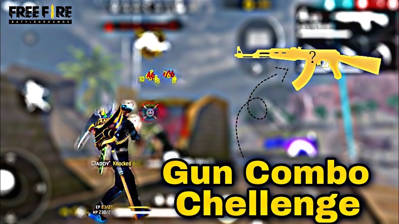 Free fire Gun Combo Chellenge 🔥 || Freefire Gameplay || #damerz #freefire #freefireindia