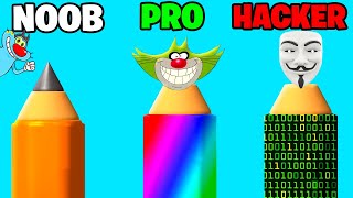 NOOB vs PRO vs HACKER | In Carve The Pencil | With Oggy And Jack | Rock Indian Gamer |