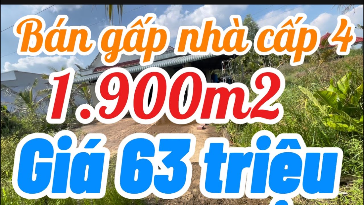 Bà cô kẹt tiền bán gấp căn nhà mặt tiền đường dal 1.900m2 điện nước đầy đủ Tỉnh kiên Giang củ 