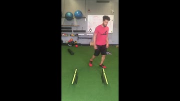 Lateral hurdle crossover to backpedal and burst drill
