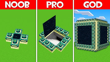 Minecraft Battle: END PORTAL HOUSE BUILD CHALLENGE - NOOB vs PRO vs HACKER vs GOD in Minecraft!