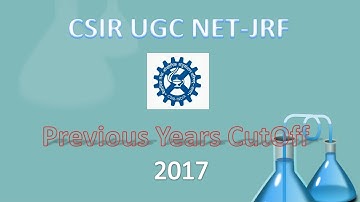 CSIR UGC NET JRF | Previous CUT-OFF | ALL SUBJECT | 2017