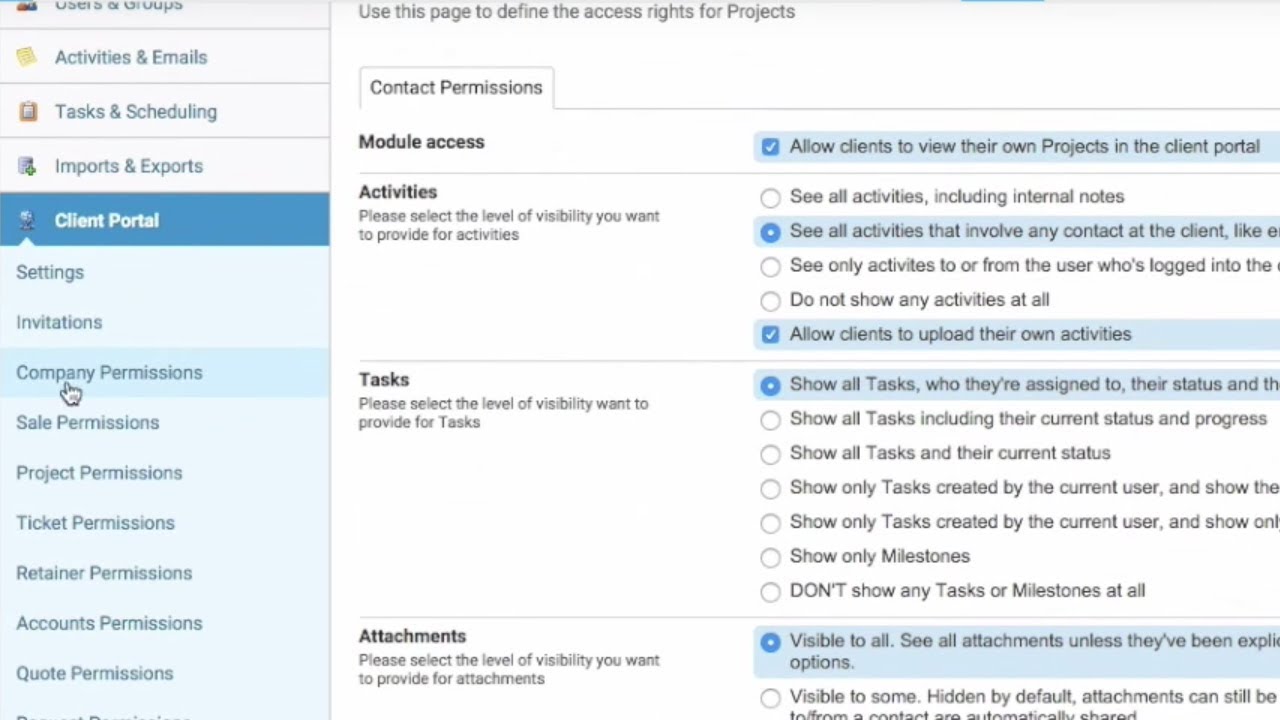 Client Portal Permissions - Accelo - YouTube