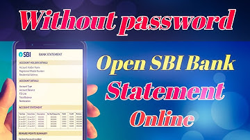 How to open SBI pdf bank statement without any password.Open SBI pdf Bank statement without password