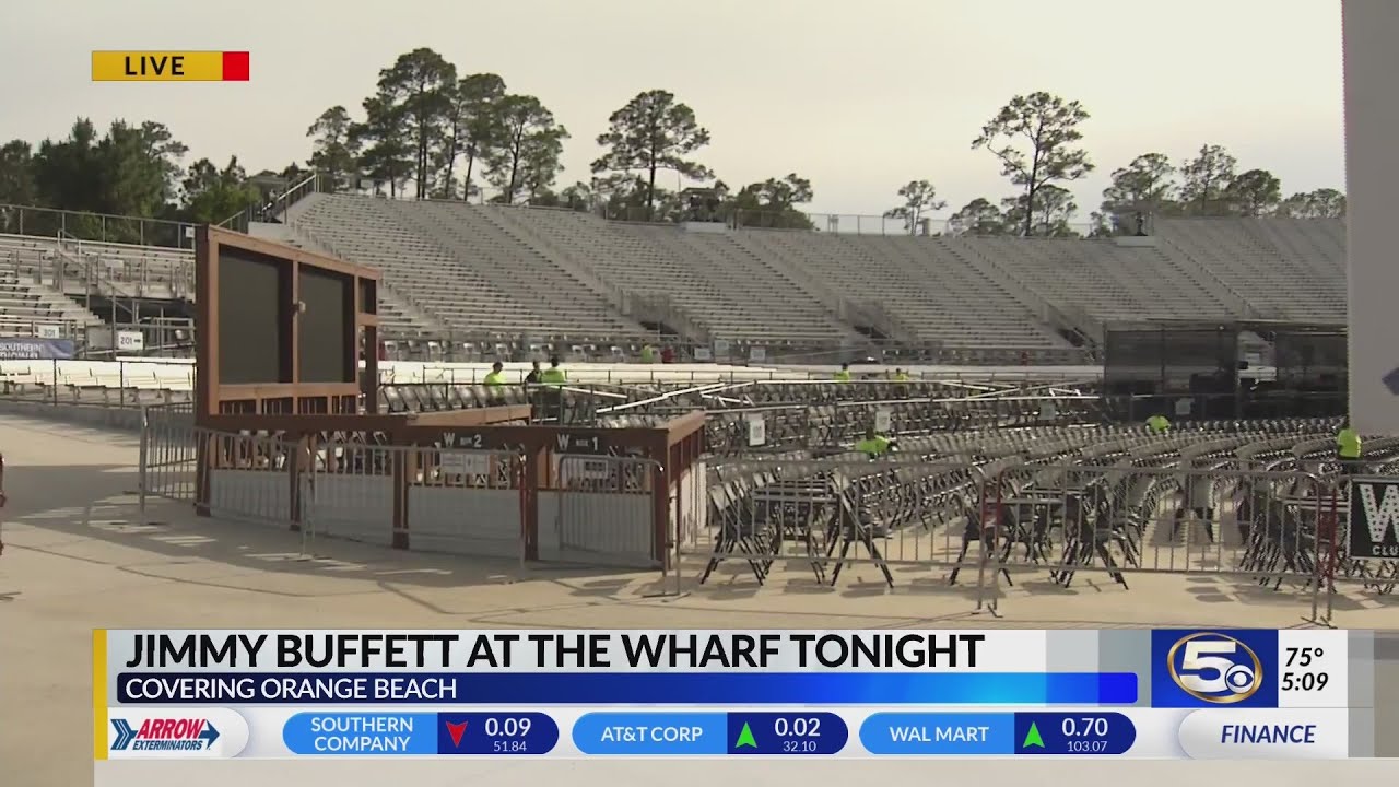 VIDEO: Jimmy Buffett concert Tuesday night at the Wharf
