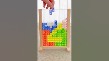 Satisfying Tetris Game Playing With Halloween Background Music.