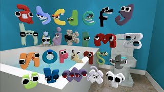 DESTROY ALL VERSION 3D ALPHABET LORE FAMILY in BATH ROOM - Garry's Mod