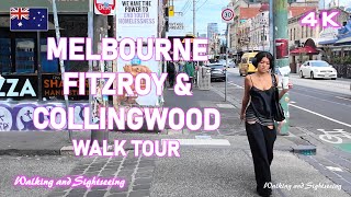 Melbourne Fitzroy & Collingwood Walking Tour 2025 Brunswick St to Smith St | Street Graffiti & Café