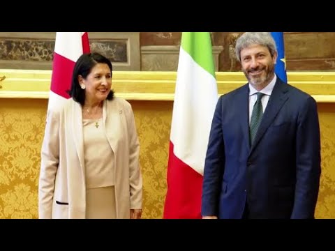 თბილისში რომ დავბრუნდები, მერე ვისაუბრებ - სალომე ზურაბიშვილი იტალიაში