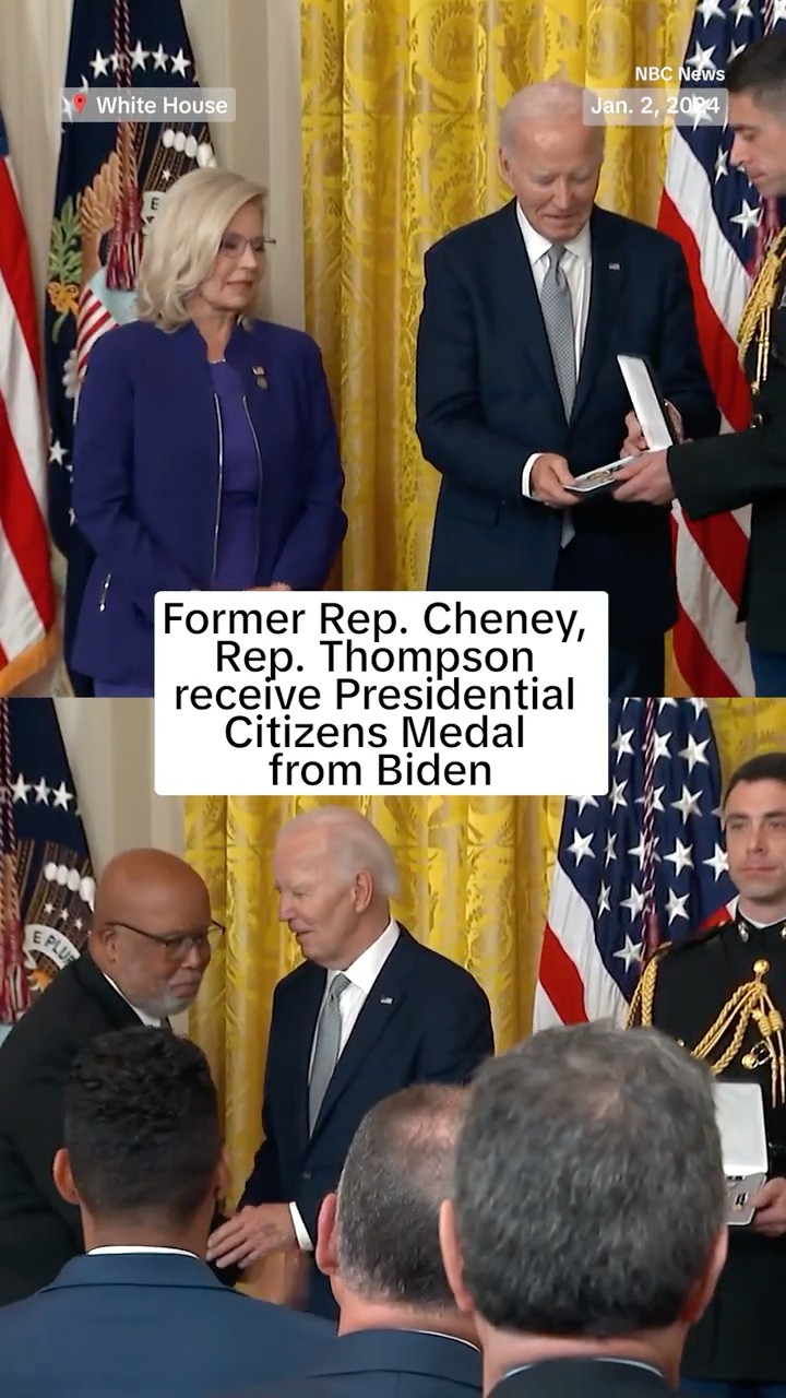 Former Rep. Cheney,  Rep. Thompson receive Presidential Citizens Medal from Biden