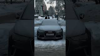 Audi RS6 under the snow❄️ #audi #ineco #rs6 #shorts #viral #beautiful #germany #car #power #speed