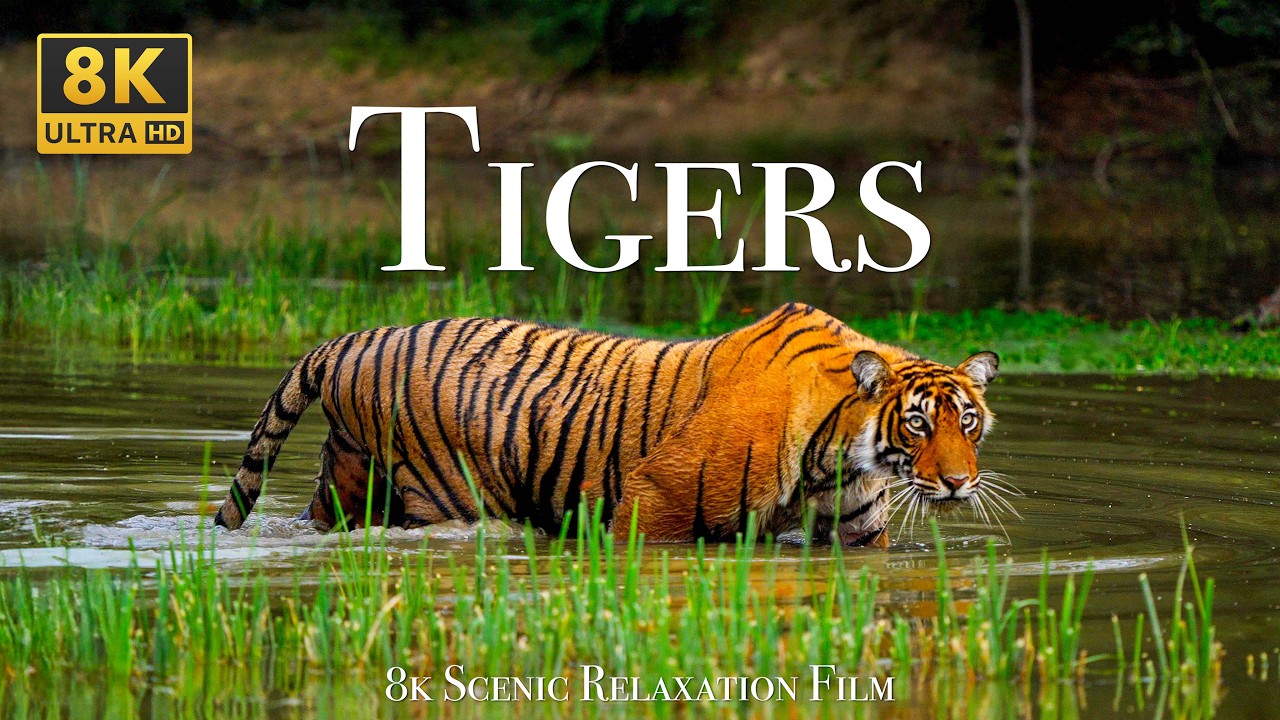 Tigers 8K - Scenic Wildlife Film With Calming Music