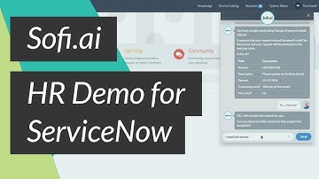 Sofi.ai Self Service Virtual Agent for ServiceNow HR Demo