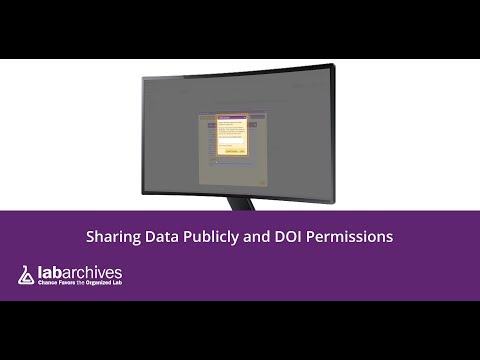 Sharing Data Publicly and DOI Permissions