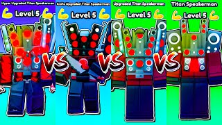 HYPER vs KNIFE vs UPGRADED vs TITAN SPEAKERMAN In Toilet Tower Defense!