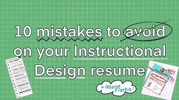 Avoid these 10 resume mistakes! Instructional Design edition #instructionaldesign
