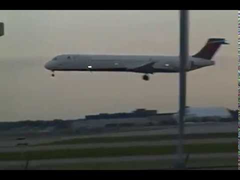 Delta MD-88 Landing MSP Intl. Airport