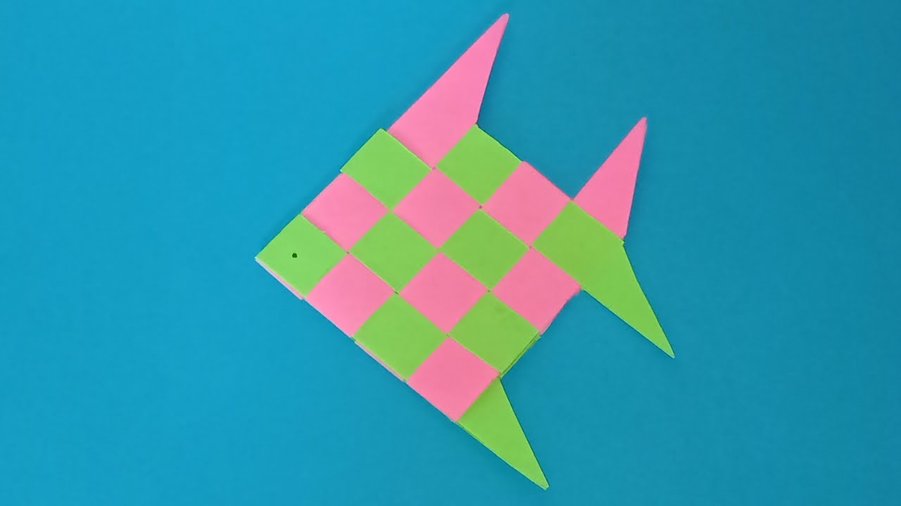 How to make paper fish/design origami fish - YouTube