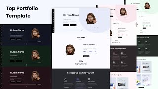 Top Portfolio Template Website Using HTML CSS And JavaScript | Dark/Light Mode