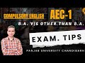 AEC-1 Exam Tips: BA v/s other than BA Compulsory English PU Chandigarh #puchd #puexam #puexams