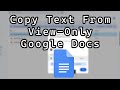 Copy Text from Protected View Google Docs 📄