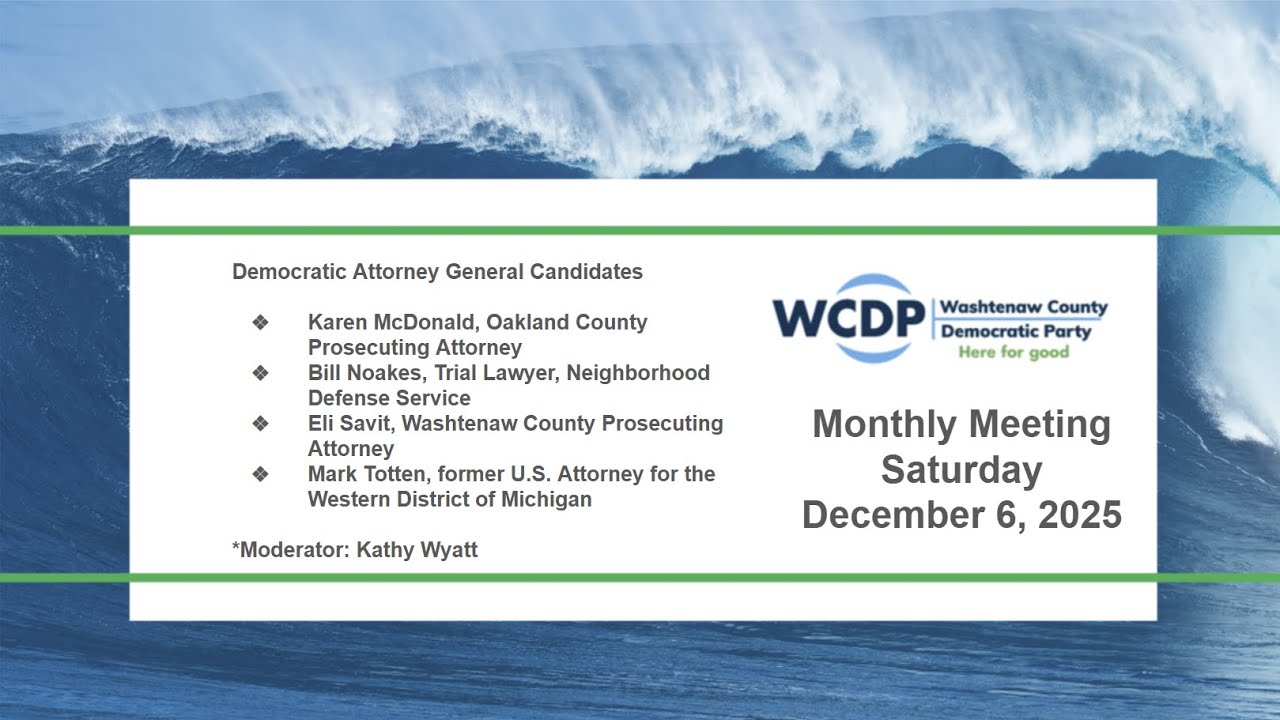WCDP December 2025 meeting - Democratic Candidates for Attorney General Panel