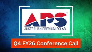 Australian Premium Solar Q4 FY26 Concall: Solar Demand Momentum Supports Long-Term Expansion Plans