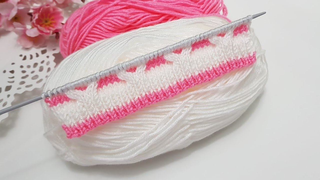 İki renkli muhteşem yelek hırka bere örgü modeli / two-color gorgeous knitting pattern