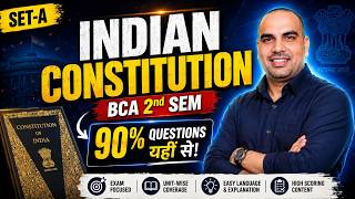 Indian Constitution MCQ Set-A | BCA 2nd Semester Important Questions