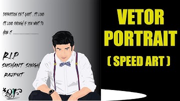 R.I.P Sushant Singh Rajput || Vector portrait || illustrator fun#3 || 2020