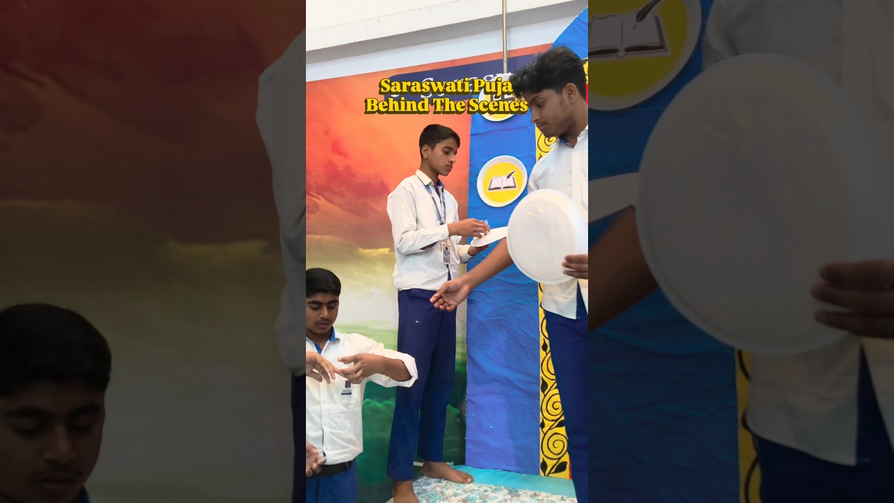 Saraswati Puja BTS 🧿 #behindthescenes #drawing #ytshorts #bts #2026