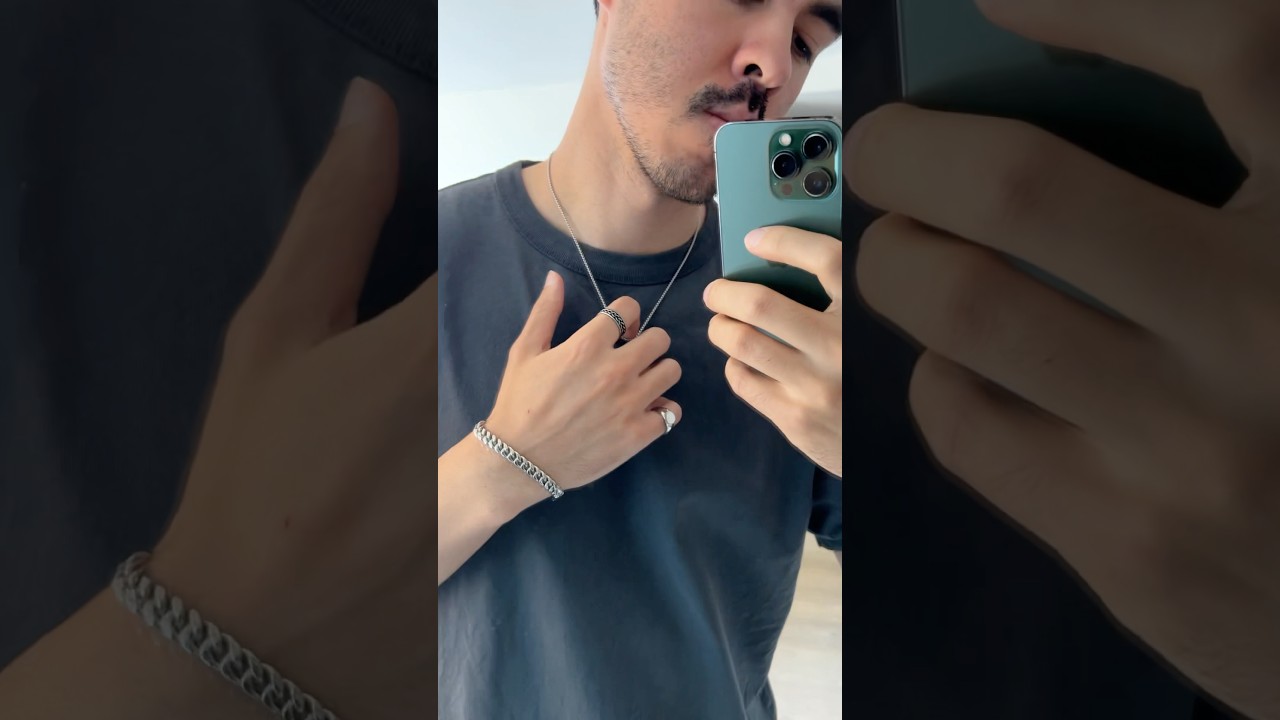 Minimal silver box chain necklace (Best minimal men’s chain)