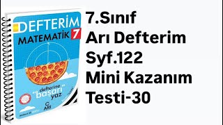 7.Sinif Ari Defteri̇m S.122 Mi̇ni̇ Kazanim Testi̇-30