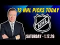 Saturday 12 NHL Betting Picks l 1/17/26 l Vernon’s Best NHL Bets, Expert Picks and Predictions