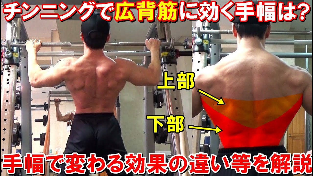 What grip width works the latissimus dorsi muscles when doing chin