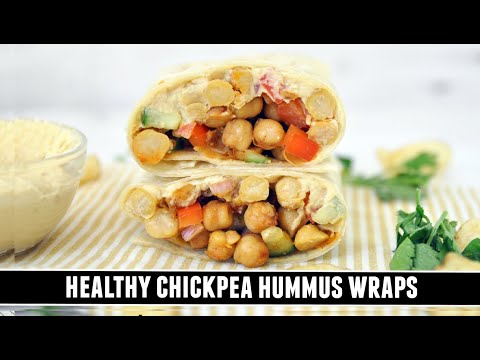 Mediterranean chickpea hummus wraps, from the video