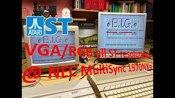 Atari 1040STF per VGA an NEC MultiSync 1970NXp, [german, deutsch]
