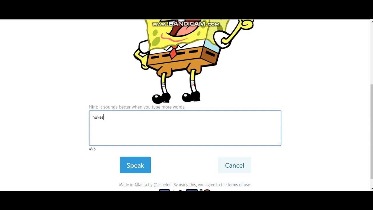 spongebob nukes text to speech - YouTube