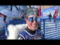 Whistler 2023 U20 free Anders Weiss in the leader's chair