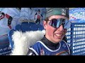 Whistler 2023 U20 free Anders Weiss in the leader's chair