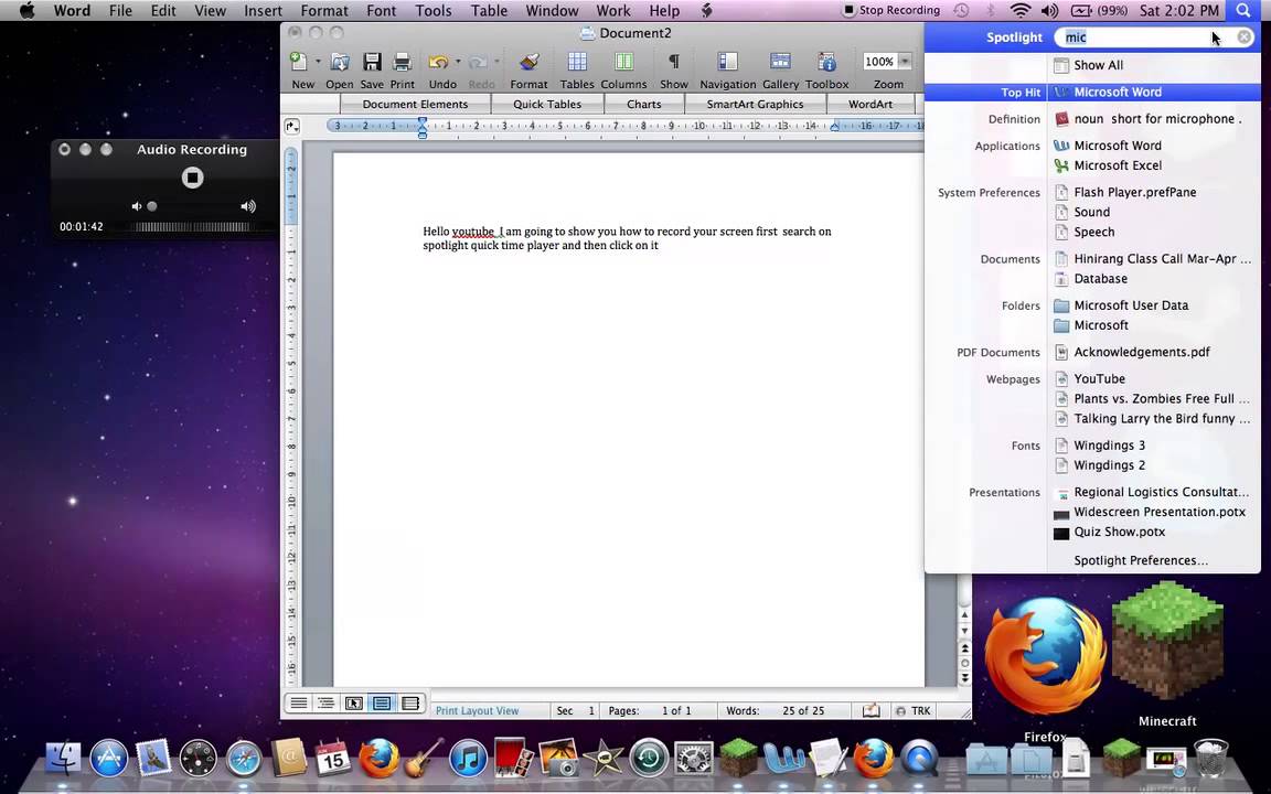 How to record your screen mac - YouTube