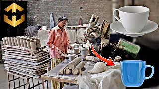 Amazing Process of Making Ceramic Mugs in Factory | How Tea Cups are Made