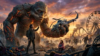 Giant Mountain Monster Attacks the City | A Giant Creature Destroys Everything