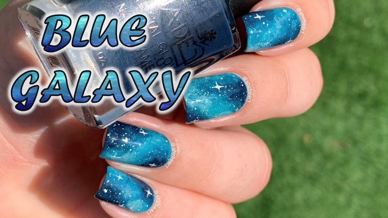6. Blue Galaxy Nail Art for Beginners - wide 3