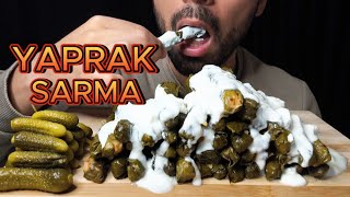 Yaprak Sarma Asmr Mukbang Yemek Türkçe Turkish Food Yoğurtlu Yaprak Sarma Turşu