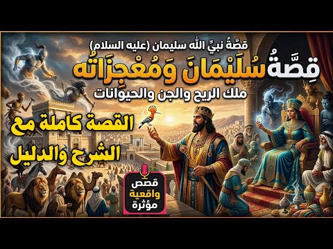 قصة نبي الله سليمان ومعجزاته من الهدهد إلى عرش بلقيس ! ملك الريح والجن والحيوانات